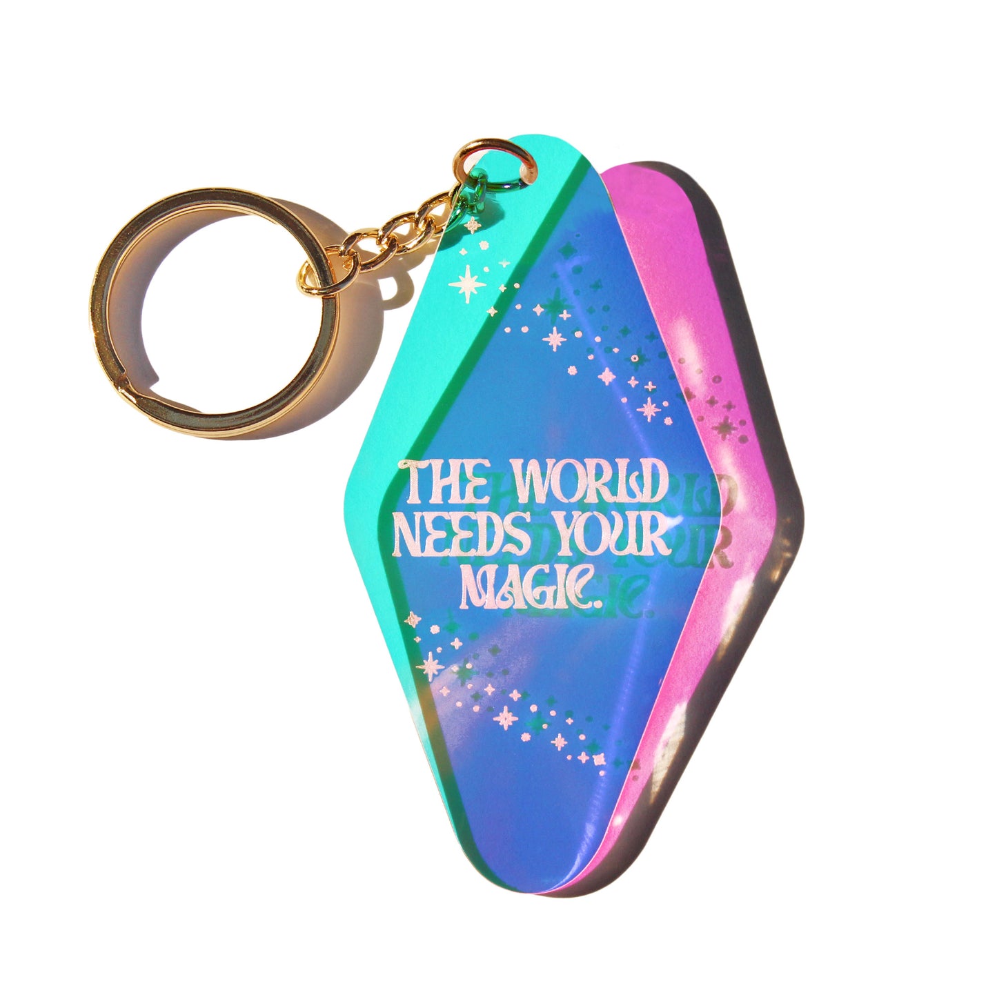 magic keychain, the world needs your magic, inspirational quote, affirmation