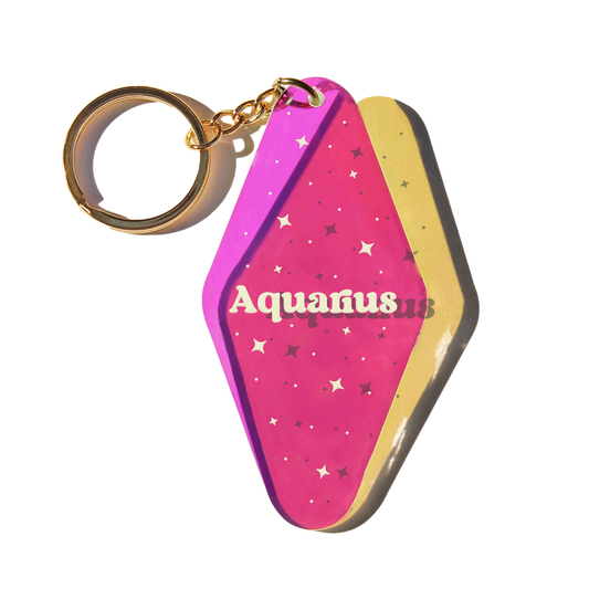 aquarius, aquarius horoscope, aquarius keychain
