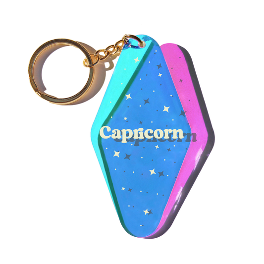 capricorn, capricorn keychain, capricorn gift