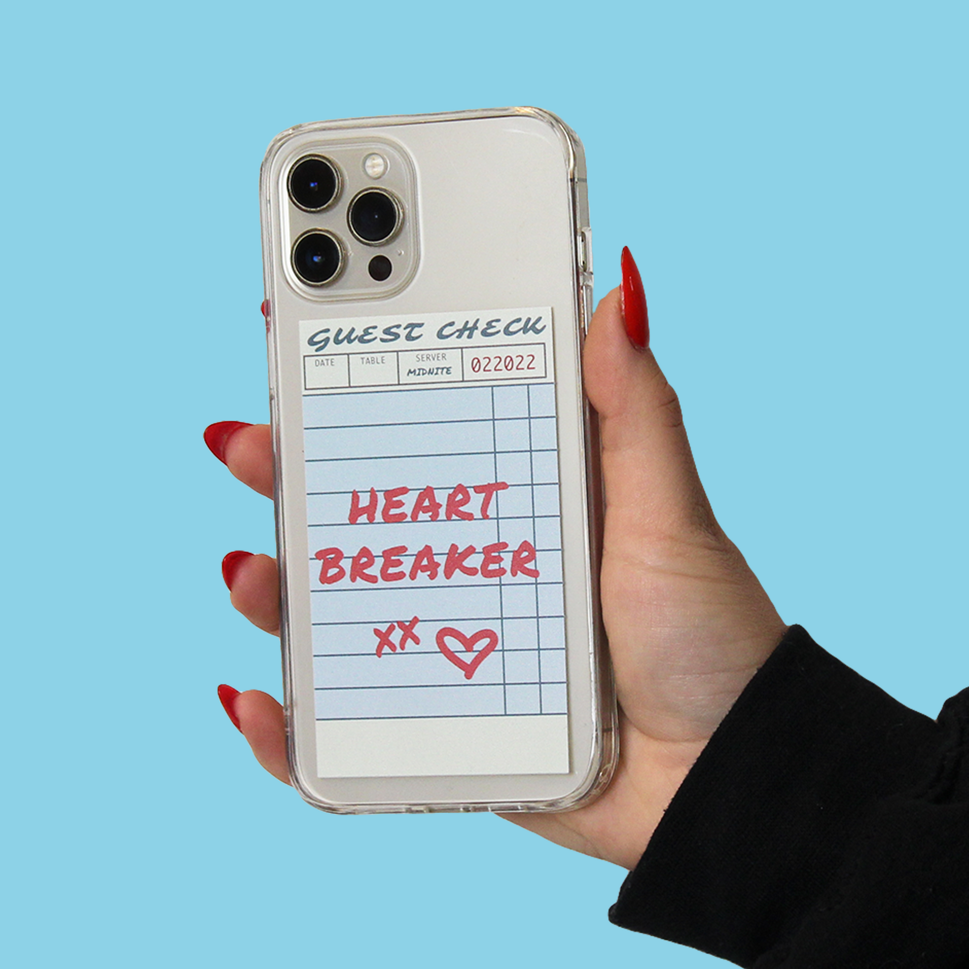 heartbreaker iphone case, heart iphone case, aesthetic phone case, guest check phone case