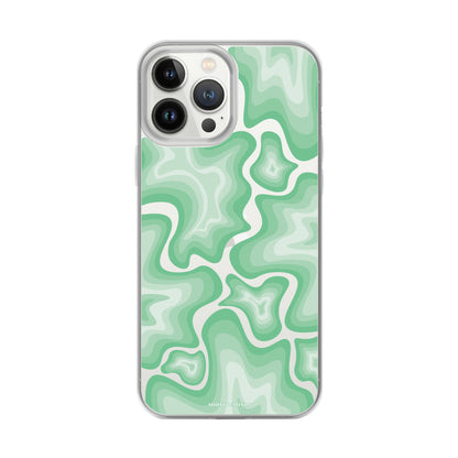 mint ripple iPhone case, mint green iPhone case, green iphone case, green swirls phone case