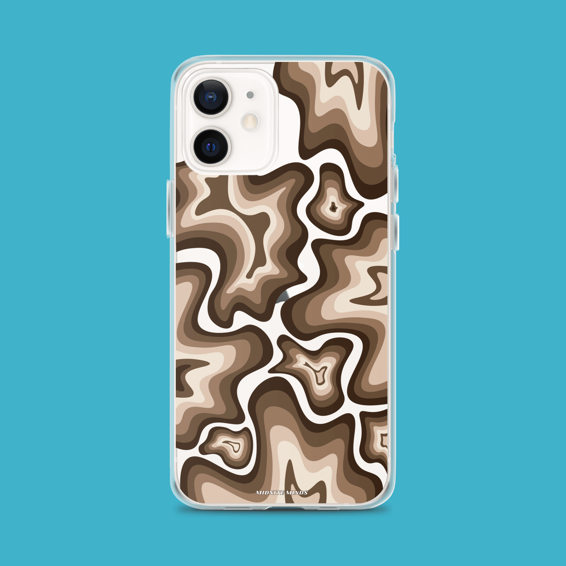 mocha ripple iphone case, mocha iphone case, brown case, aesthetic neutral case