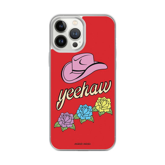 yeehaw iphone case, red iphone case, red aesthetic, cowgirl iphone case, cowgirl case